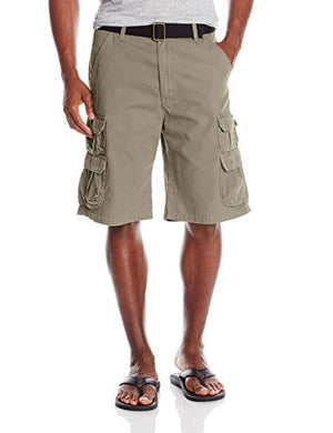 Wrangler Authentics Men’s Premium Twill Cargo Short, Acorn Twill, 30