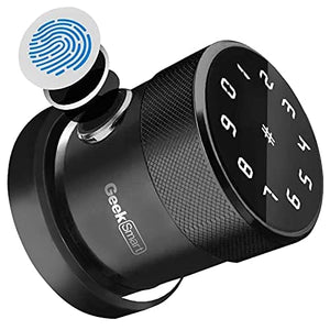 Geek Smart Door Lock, Keyless Fingerprint and Touchscreen ,Secure Bluetooth, Easy Install, Digital Door Lock,Great for Airbnb, Homes, Apartments, Hotels and Offices B400 (Black)