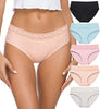 Cotton Underwear for Women, Lace Panties for Women, Cotton Panties For Women Pack(218M-Light)