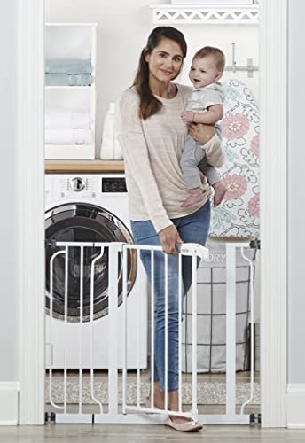 Regalo Easy Step 38.5-Inch Extra Wide Walk Thru Baby Gate, Includes 6-Inch Extension Kit, 4 Pack Pressure Mount Kit, 4 Pack Wall Cups and Mounting Kit