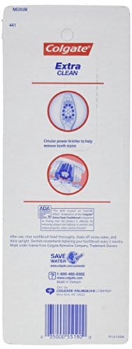 Colgate Extra Clean Full Head Toothbrush, Medium - 4 Count (Pack of 3)