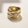 CIUNOFOR 13.7MM Cross Ring Enhancers for Women Statement Engagement Ring Silver Gold Rose Gold Plated Ring