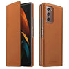 Vizvera Designed for Samsung Fold 2 Case 2020, Leather Scratch-Resistant and Shock-Absorbing Case for Samsung Galaxy Fold 2 (Saddle Brown)
