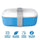 Bentgo Classic - All-in-One Stackable Bento Lunch Box Container - Modern Bento-Style Design Includes 2 Stackable Containers, Built-in Plastic Utensil Set, and Nylon Sealing Strap (Blue)