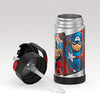 THERMOS FUNTAINER 12 Ounce Stainless Steel Vacuum Insulated Kids Straw Bottle, Avengers