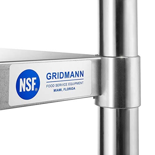GRIDMANN NSF Stainless Steel Commercial Kitchen Prep & Work Table - 36 in. x 24 in.