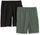 Amazon Essentials Men's 2-Pack Loose-Fit Performance Shorts, Olive/Black, Large