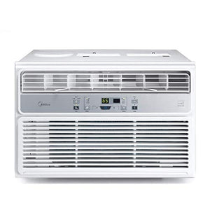 MIDEA MAW06R1BWT 6,000 BTU EasyCool Window Air Conditioner, Fan-Cools, Circulates, and Dehumidifies Up to 250 Square Feet, Has A Reusable Filter, and Includes an LCD Remote Control, 6000, White
