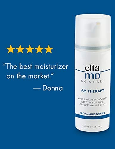 EltaMD AM Therapy Face Moisturizer with Niacinamide Improves Skin Tone, Fragrance-Free Lotion, Noncomedogenic Facial Cream