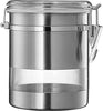 Le'raze Airtight Food Storage Container for Kitchen Counter with Window, Canister Set Ideal for Flour Tea, Sugar, Coffee, Candy, Cookie Jar with Clear Acrylic Lids & Locking Clamp