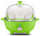 Elite Cuisine EGC-007G Maxi-Matic ~ ~ Electric Egg Poacher, Omelet, Scrambled Eggs & Soft, Medium, Hard-Boiled Egg Boiler Cooker with Auto-Shut off and Buzzer, 7 Egg Capacity, Green