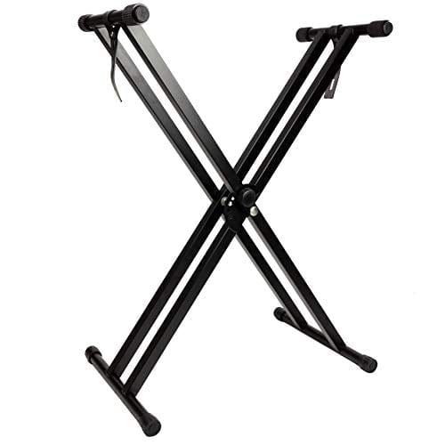 RockJam Adjustable Keyboard Stand with Locking Straps & Quick Release Mechanism