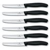 Victorinox Swiss Army Cutlery Swiss Classic Serrated Steak Knife Set, Round-tip, 4.5-Inch, 6-Piece