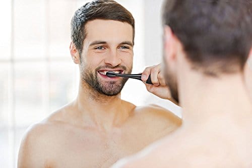 AquaSonic Black Series Ultra Whitening Toothbrush – ADA Accepted Electric Toothbrush - 8 Brush Heads & Travel Case