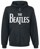 Beatles Men's Drop T Zippered Hooded Sweatshirt Small Black