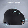 JBM international EPS foam Impact resistance & Ventilation Skateboard Helmet for Multi-sports, Small - Black