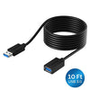 Sabrent 22AWG USB 3.0 Extension Cable - A-Male to A-Female [Black] 10 Feet (CB-3010)