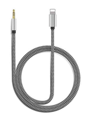 Aux Cord for iPhone, Apple MFi Certified esbeecables Lightning to 3.5mm Nylon Braided Audio Stereo Cable for iPhone 12 11 XS XR X 8 7 6