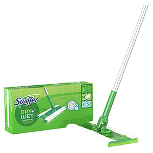 Swiffer Sweeper 2-in-1, Dry and Wet Multi Surface Floor Cleaner, Sweeping and Mopping Starter Kit. Includes 1 Mop + 19 Refills