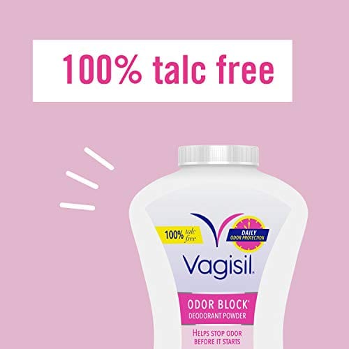 Vagisil Odor Block® Feminine Deodorant Powder for Women, Talc-Free, Gynecologist Tested, 8 Ounce (Packaging May Vary)