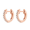 PAVOI 14K Rose Gold Plated Post Cubic Zirconia Cuff Earring Huggie Stud