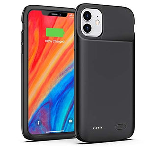 iPhone 11 Battery Case, 5000 mAh Rechargeable Extended Battery Charging Case for iPhone 11, Portable Protective Charger Case