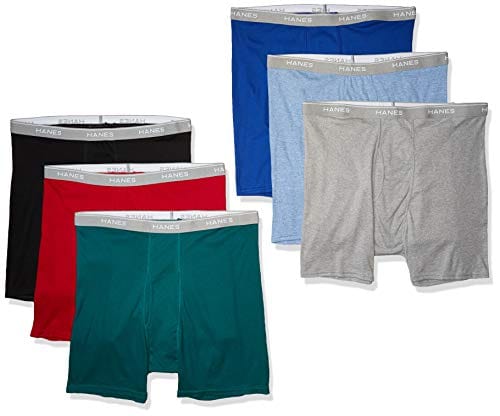 Hanes Men's Cool Dri Tagless Boxer Briefs With Comfort Flex Waistband, Multipack, 6 Pack - Assorted , Small