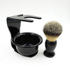 CINEEN Anself 3 In 1 Shaving Brush Kit Badger Hair Shaving Brush Shaving Soap Bowl Shaving Brush Holder Super Shaving kit