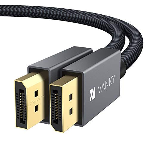 DisplayPort Cable, VESA Certified, iVANKY DP Cable 6.6ft/2M, [4K@60Hz, 2K@144Hz, 2K@165Hz], Nylon Braided High Speed Display Port Cable 144Z, Compatible for Gaming Monitor, TV, PC, Laptop and More