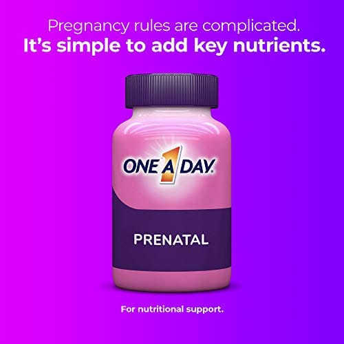 One A Day Women's Prenatal 1 Multivitamin, Supplement for Before, During, and Post Pregnancy, Including Vitamins A, C, D, E, B6, B12
