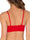 Fruit of the Loom Women's Spaghetti Strap Cotton Pullover Sports Bra, Skinny Stripe/Black Hue/Red Hot, 32