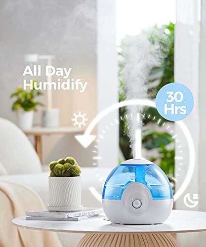 raydrop Cool Mist 2.2L Humidifiers for Bedroom, 28dB Whisper-Quiet Ultrasonic Humidifier, Easy to Clean Home Humidifier