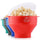 Zulay Kitchen Large Microwave Popcorn Maker - BPA Free Silicone Popcorn Popper Microwave Collapsible Bowl With Lid - Family Size Microwave Popcorn Bowl - Various Colors Available (Red)