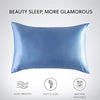 Bedsure Satin Pillowcases Standard Set of 2 - Airy Blue Pillow Cases for Hair and Skin 20x26 inches, Satin Pillow Covers 2 Pack with Envelope Closure