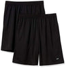 Amazon Essentials Men’s 2-Pack Loose-Fit Performance Shorts, Black/Black, Large