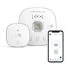 myQ Chamberlain Smart Garage Control - Wireless Garage Hub and Sensor with Wifi & Bluetooth - Smartphone Controlled, New Design, myQ-G0401-ES, White