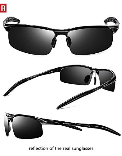 ROCKNIGHT Driving Polarized Sunglasses Men UV400 HD Glasses Sport Boating Biking