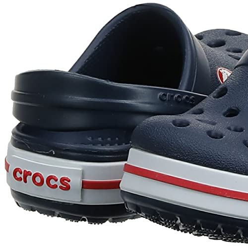 Crocs Kids' Crocband Clog , Navy/Red, 8 Toddler