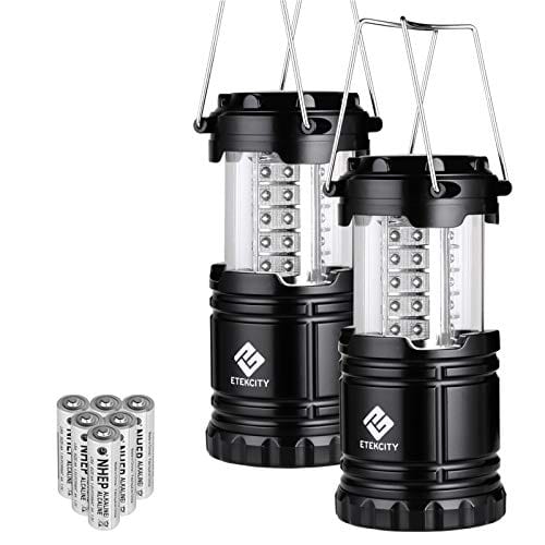 Etekcity Lantern Camping Lantern Battery Powered Lights for Power Outages, Home Emergency, Camping, Hiking, Hurricane, A Must Have Camping Accessories, Portable & Lightweight, Batteries Included