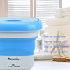 Portable Mini Folding Washing Machine Small Laundry Tub Wonder Magic Compact Washer Clothe Bucket With Spinner（Blue）