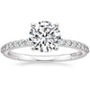 EAMTI 925 Sterling Silver 1.25 CT Round Solitaire CZ Engagement Ring Halo Promise Wedding Ring Size 3.5