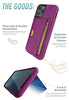 Smartish iPhone 11 Pro Max Wallet Case - Wallet Slayer Vol. 2 [Slim Protective Kickstand] Credit Card Holder (Silk) - Purple Reign
