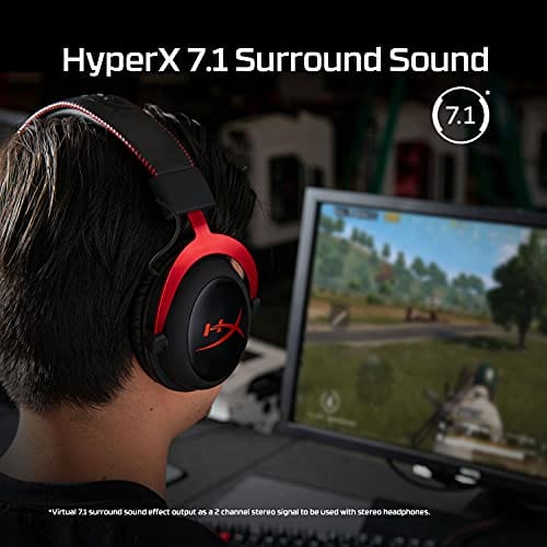 HyperX Cloud II - Gaming Headset, 7.1 Surround Sound, Memory Foam Ear Pads, Durable Aluminum Frame