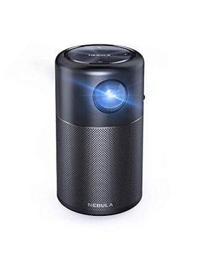 Anker Nebula Capsule, Smart Wi-Fi Mini Projector, Black, 100 ANSI Lumen Portable Projector, 360° Speaker, Movie Projector, 100 Inch Picture, 4-Hour Video Playtime, Neat Projector, Home Entertainment