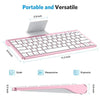 OMOTON Keyboard Compatible with iPad(Sliding Stand), Wireless Bluetooth Keyboard for iPad Air 4, iPad 10.2(8th/ 7th Gen), and More[Stand NOT for iPad Pro 12.9], Rose Gold