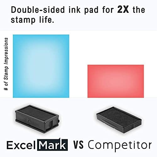 Custom Self-Inking Stamp - Up to 3 Lines - 11 Color Choices and 17 Font Choices
