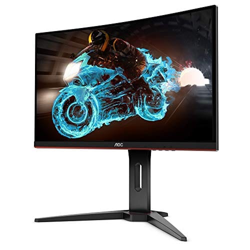 AOC C24G1A 24" Curved Frameless Gaming Monitor, FHD 1920x1080, 1500R, VA, 1ms MPRT, 165Hz (144Hz supported), FreeSync Premium, Height adjustable Black
