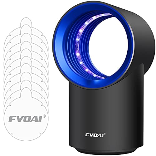 FVOAI Fly Trap Indoor, Fruit Fly Catcher Mosquito Killer Insect Trap with Sticky Glue Boards(Black-Blue)