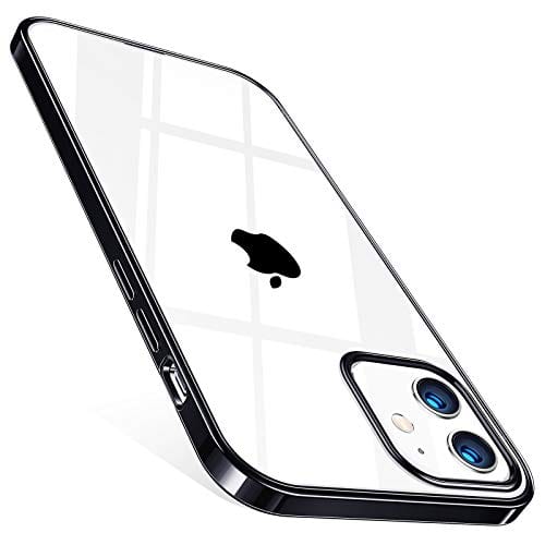 TORRAS Crystal Clear Compatible for iPhone 12 Mini Case,Slim Yet Shockproof Soft Silicone Sturdy Thin Phone Case Compatible for iPhone 12 Mini 5.4 inch 2020, Black