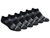 Saucony Men's Multi-Pack Mesh Ventilating Comfort Fit Performance No-Show Socks, Black Basic (6 Pairs), Shoe Size: 8-12